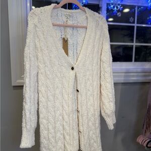 POL Cozy Cream Cardigan Sweater